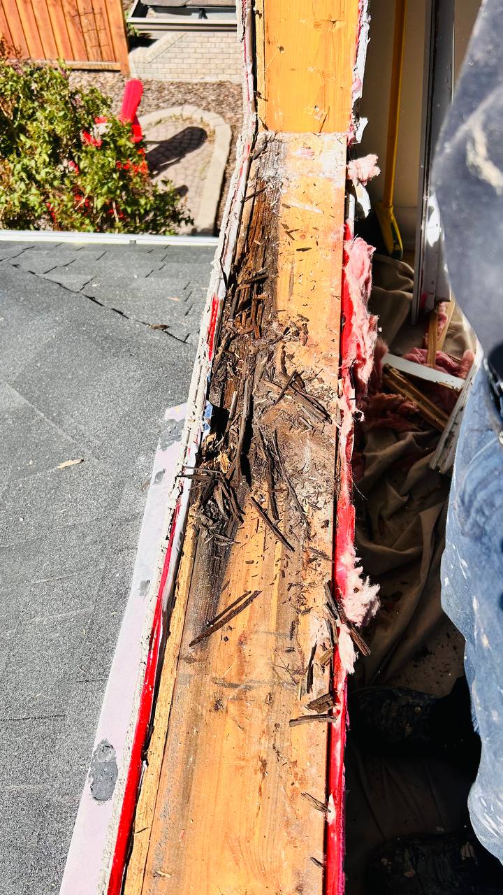 Waterproof sill pan membrane and 3M flashing tape at window rough opening — Calgary window replacement