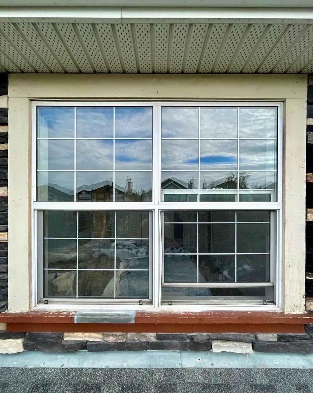 Existing divided-light window before replacement